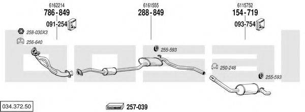 BOSAL 03437250 Система випуску ОГ