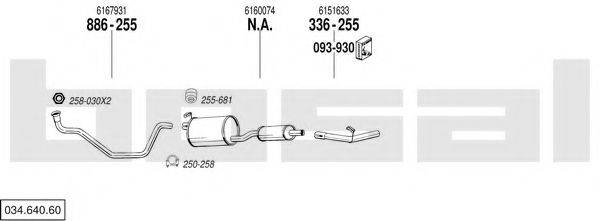 BOSAL 03464060 Система випуску ОГ