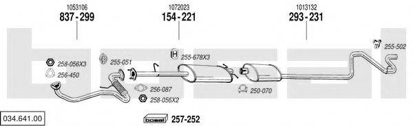 BOSAL 03464100 Система випуску ОГ