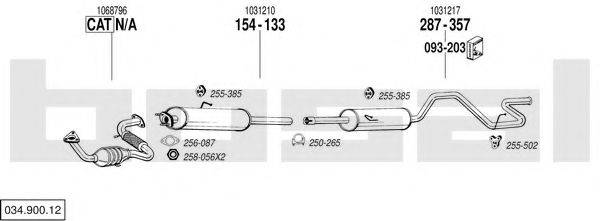 BOSAL 03490012 Система випуску ОГ