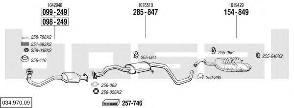 BOSAL 03497009 Система випуску ОГ