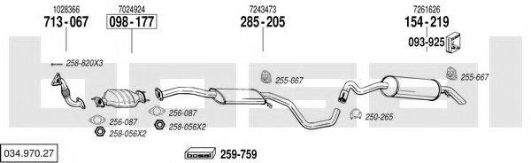 BOSAL 03497027 Система випуску ОГ