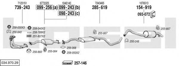 BOSAL 03497029 Система випуску ОГ