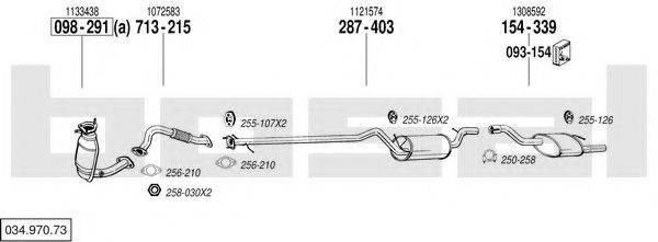 BOSAL 03497073 Система випуску ОГ