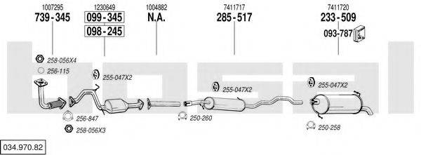 BOSAL 03497082 Система випуску ОГ