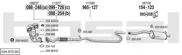 BOSAL 03497090 Система випуску ОГ