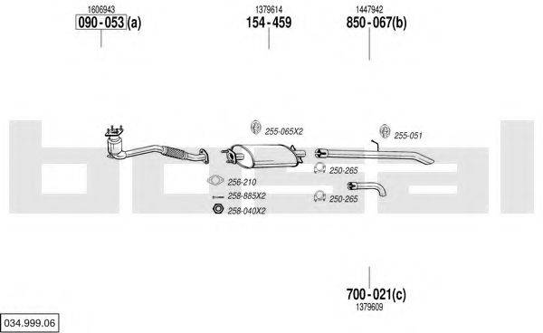 BOSAL 03499906 Система випуску ОГ