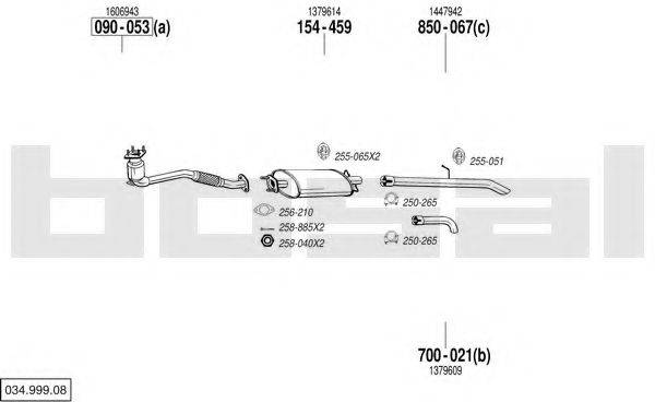 BOSAL 03499908 Система випуску ОГ