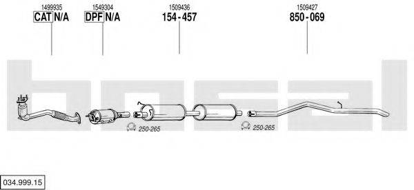 BOSAL 03499915 Система випуску ОГ