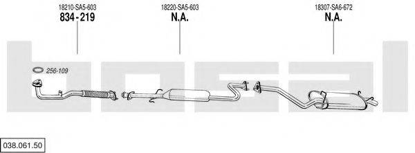 BOSAL 03806150 Система випуску ОГ