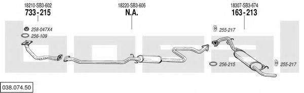 BOSAL 03807450 Система випуску ОГ