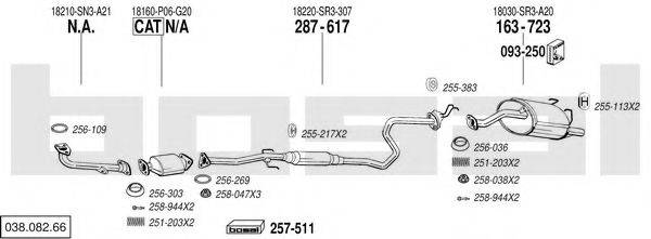 BOSAL 03808266 Система випуску ОГ