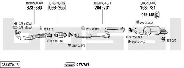 BOSAL 03897016 Система випуску ОГ