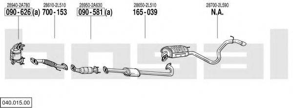 BOSAL 04001500 Система випуску ОГ