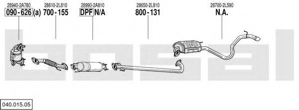 BOSAL 04001505 Система випуску ОГ