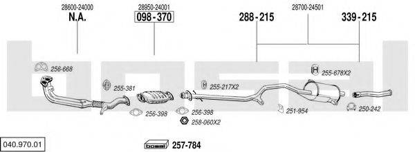 BOSAL 04097001 Система випуску ОГ