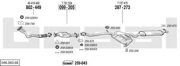 BOSAL 04606368 Система випуску ОГ