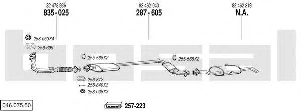 BOSAL 04607550 Система випуску ОГ