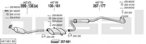 BOSAL 04705150 Система випуску ОГ