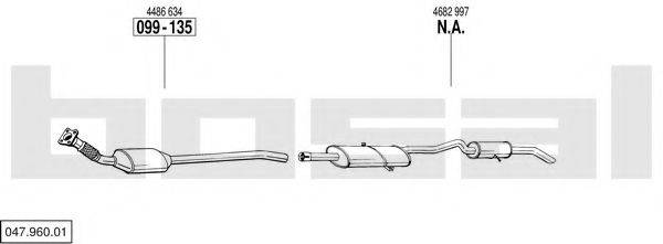 BOSAL 04796001 Система випуску ОГ