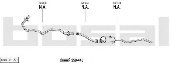 BOSAL 04808150 Система випуску ОГ