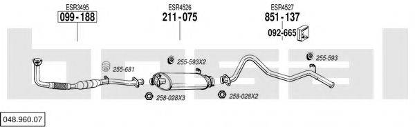 BOSAL 04896007 Система випуску ОГ