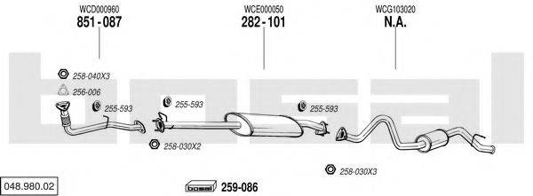 BOSAL 04898002 Система випуску ОГ