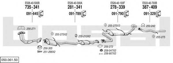 BOSAL 05006150 Система випуску ОГ