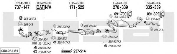 BOSAL 05006454 Система випуску ОГ