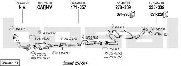 BOSAL 05006461 Система випуску ОГ