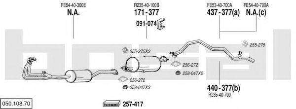 BOSAL 05010870 Система випуску ОГ