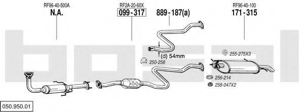 BOSAL 05095001 Система випуску ОГ