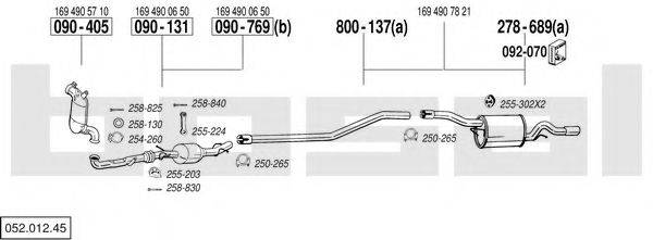 BOSAL 05201245 Система випуску ОГ