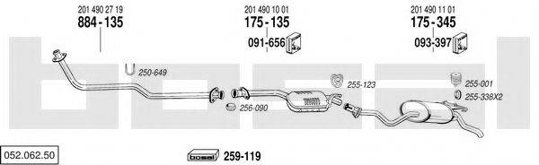 BOSAL 05206250 Система випуску ОГ