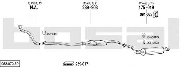 BOSAL 05207250 Система випуску ОГ