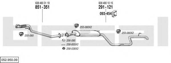 BOSAL 05295009 Система випуску ОГ