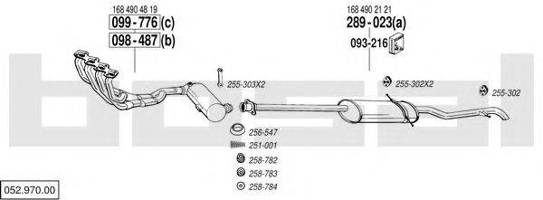 BOSAL 05297000 Система випуску ОГ