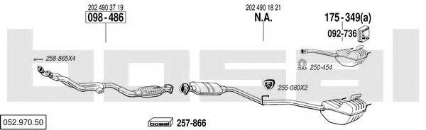 BOSAL 05297050 Система випуску ОГ