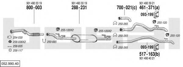 BOSAL 05299040 Система випуску ОГ