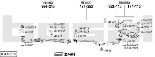 BOSAL 05416755 Система випуску ОГ