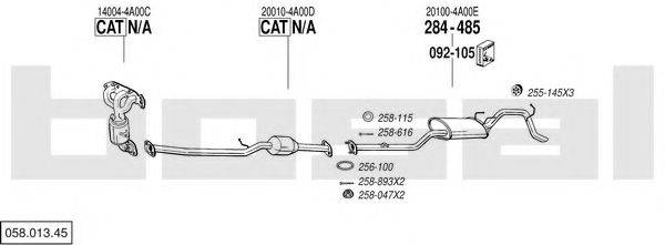 BOSAL 05801345 Система випуску ОГ