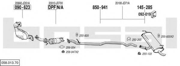 BOSAL 05801370 Система випуску ОГ