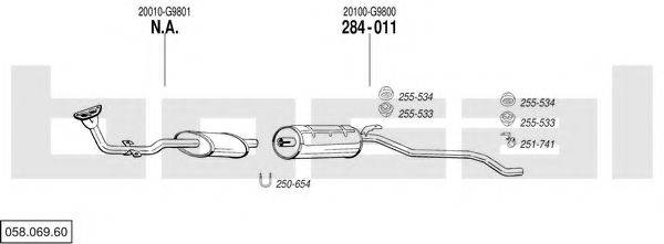 BOSAL 05806960 Система випуску ОГ