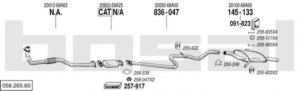 BOSAL 05826560 Система випуску ОГ