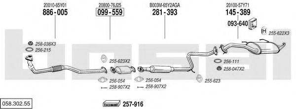 BOSAL 05830255 Система випуску ОГ