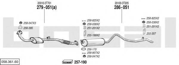 BOSAL 05836160 Система випуску ОГ