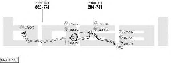 BOSAL 05836750 Система випуску ОГ