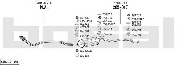 BOSAL 05837056 Система випуску ОГ