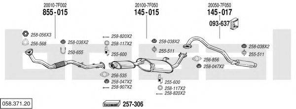 BOSAL 05837120 Система випуску ОГ