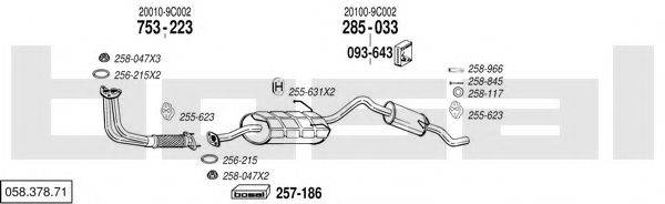 BOSAL 05837871 Система випуску ОГ